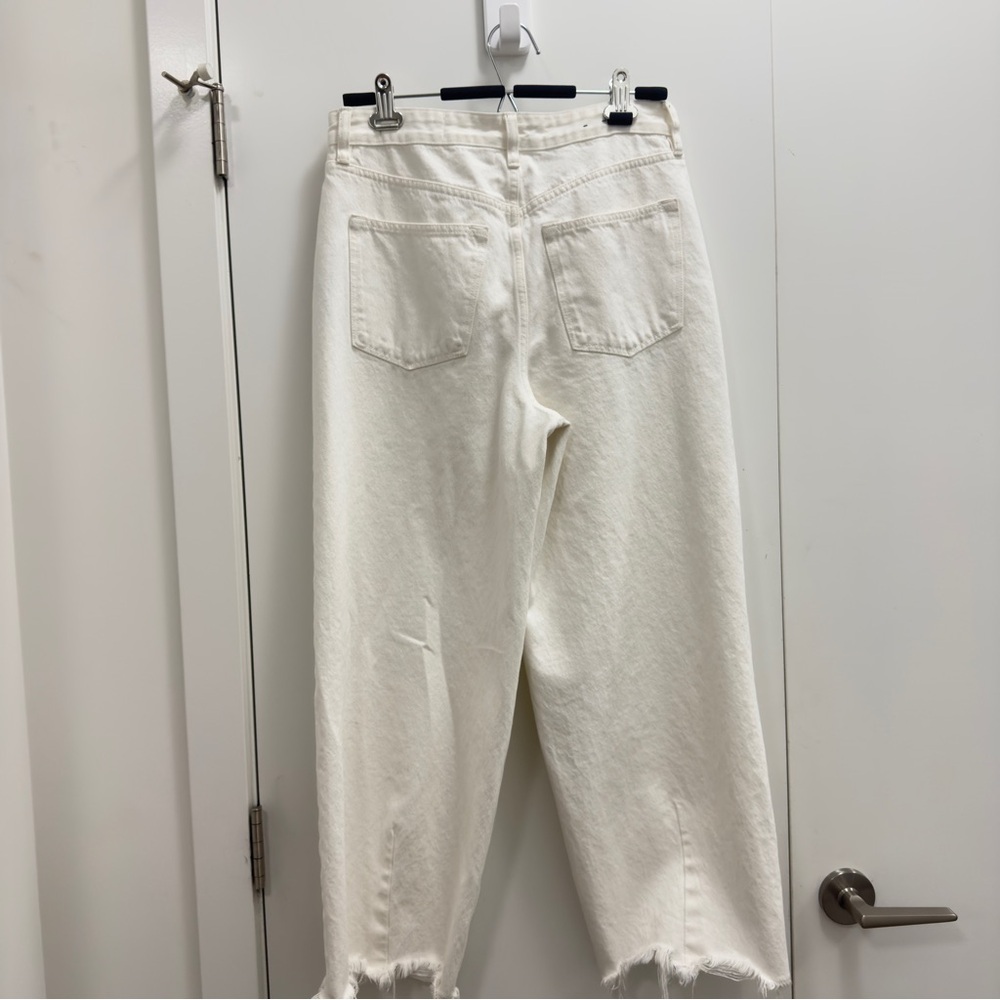AllSaints Jeans women’s 100% cotton non stretchy Jayce White Denim size 28 - Picture 5 of 13
